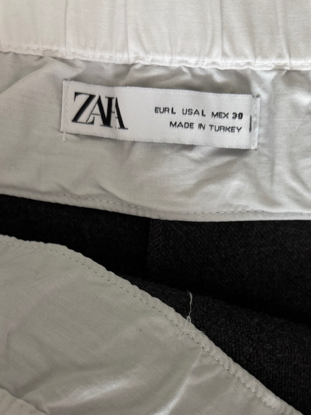 Zara Double Waist Box Pleat Skort - Gray Size L - Picture 8 of 9
